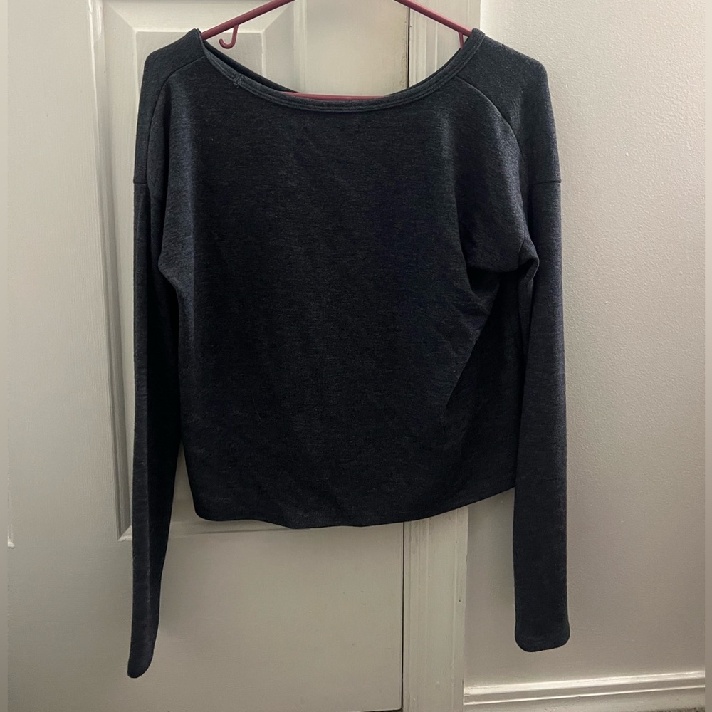 Brandy Long sleeve off the shoulder blue